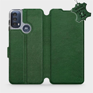 Phone Case Motorola Moto E30 - Design Green Leather