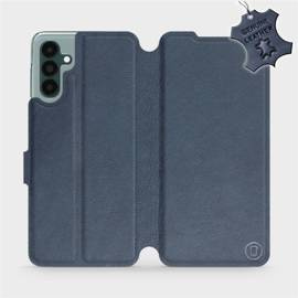 Phone Case Samsung Galaxy A04S - Design Blue Leather