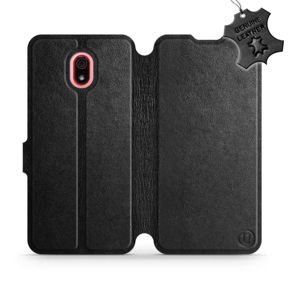 Phone Case Xiaomi Redmi 8A - Design Black Leather