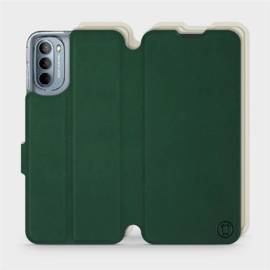 Etui Soft Touch do Motorola Moto G31 - wzór Miejska zieleń z platyną