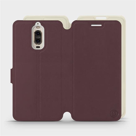 Phone Case Huawei Mate 9 Pro - Design Burgundy with Platinum