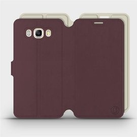 Phone Case Samsung Galaxy J7 2016 - Design Burgundy with Platinum