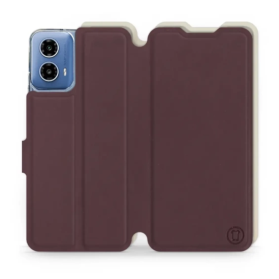 Phone Case Motorola Moto G34 5G - Design Burgundy with Platinum