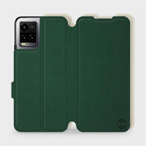 Phone Case Vivo Y33S - Design Green with Platinum