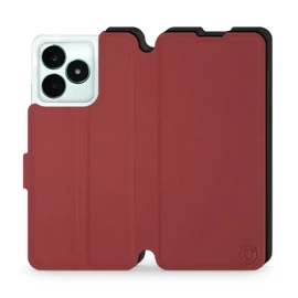 Phone Case Realme C51 - Design Dark Red with Black