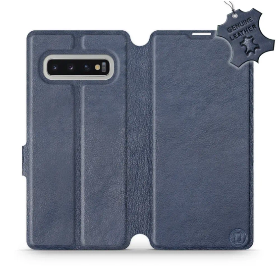 Phone Case Samsung Galaxy S10 Plus - Design Blue Leather