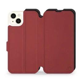 Phone Case Apple iPhone 15 Plus - Design Dark Red with Black