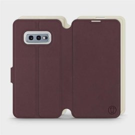 Phone Case Samsung Galaxy S10e - Design Burgundy with Platinum