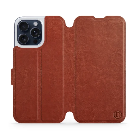 Phone Case Apple iPhone 15 Pro Max - Design Brown&Orange