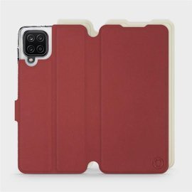 Phone Case Samsung Galaxy M12 - Design Dark Red with Platinum
