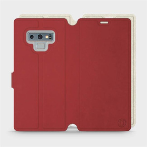 Phone Case Samsung Galaxy Note 9 - Design Dark Red with Platinum