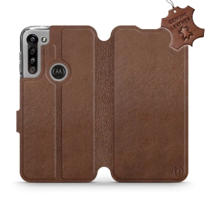 Phone Case Motorola Moto G8 Power - Design Brown Leather
