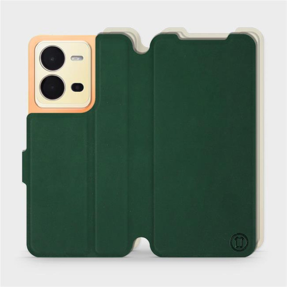 Phone Case Vivo X80 Lite - Design Green with Platinum