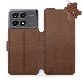 Phone Case Xiaomi POCO X6 Pro - Design Brown Leather