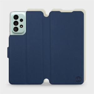 Etui Soft Touch do Samsung Galaxy A33 5G - wzór Głęboki granat z platyną