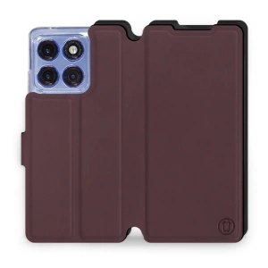 Phone Case Motorola Edge 60 Pro - Design Burgundy with Black