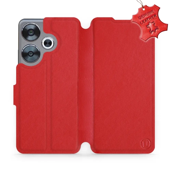 Phone Case Xiaomi POCO F6 - Design Red Leather