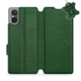 Phone Case Sony Xperia 5 V - Design Green Leather