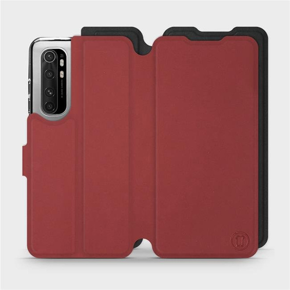 Phone Case Xiaomi Mi Note 10 Lite - Design Dark Red with Black