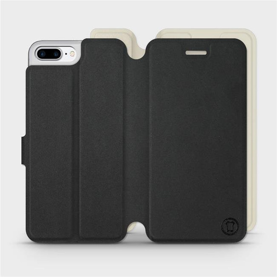 Phone Case Apple iPhone 8 Plus - Design Black with Platinum