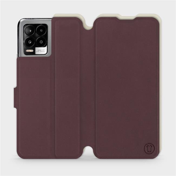 Etui Soft Touch do Realme 8 - wzór Matowy burgund z platyną