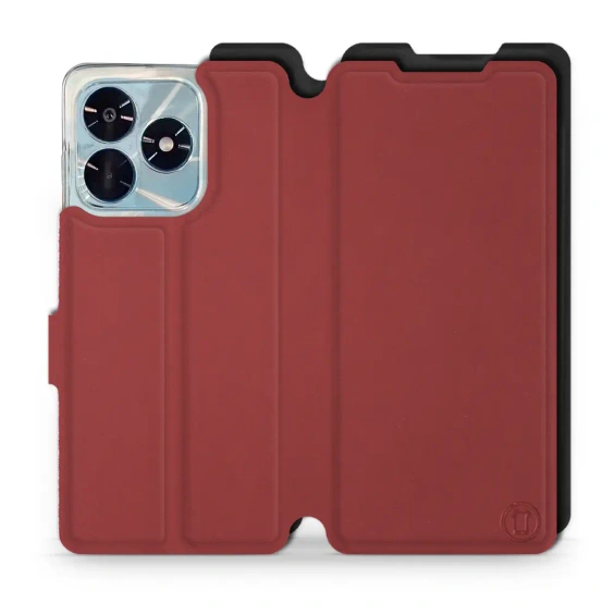 Hülle für Huawei Honor X5c Plus - Farbe Dunkelrot mit Schwarz