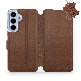Phone Case Samsung Galaxy S25 FE 5G - Design Brown Leather