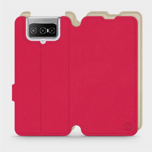 Etui Soft Touch do Asus Zenfone 7 ZS670KS - wzór Żywa czerwień z platyną