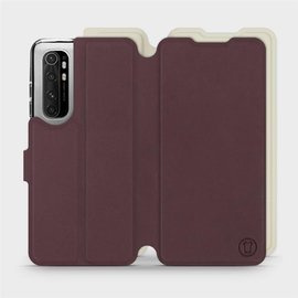 Hülle für Xiaomi Mi Note 10 Lite - Farbe Burgund mit Platin