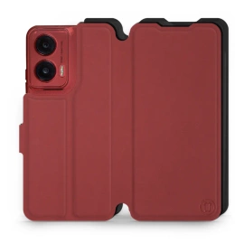 Phone Case Motorola Moto G35 5G - Design Dark Red with Black