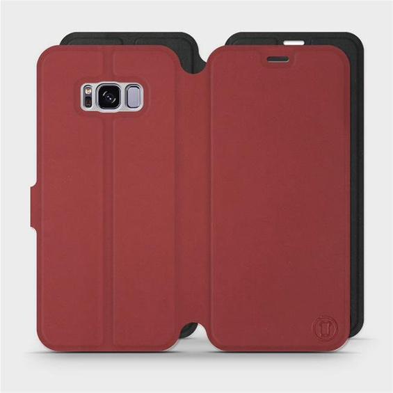 Phone Case Samsung Galaxy S8 - Design Dark Red with Black