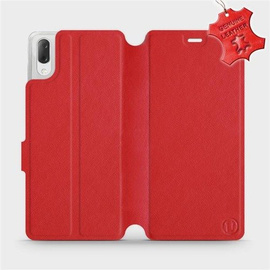 Phone Case Sony Xperia L3 - Design Red Leather
