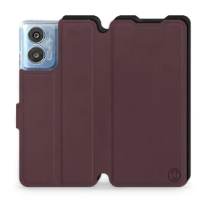 Etui Soft Touch do Motorola Moto G04 - wzór Matowy burgund z czernią