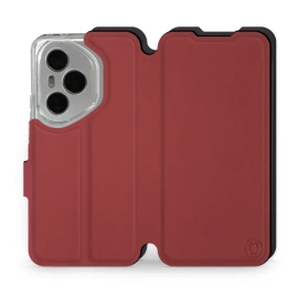 Hülle für Huawei Honor 400 Pro - Farbe Dunkelrot mit Schwarz