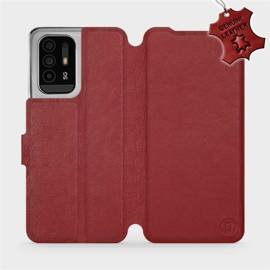 Phone Case OPPO Reno 5 Z - Design Dark Red Leather