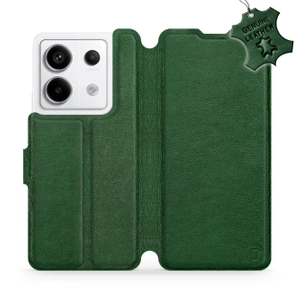 Etui ze skóry naturalnej do Xiaomi Redmi Note 13 PRO - wzór Green Leather