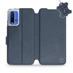 Phone Case Xiaomi Redmi 9T - Design Blue Leather