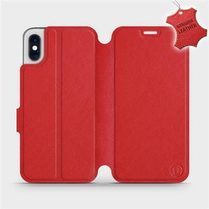 Phone Case Apple iPhone X - Design Red Leather