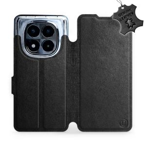 Phone Case Xiaomi Redmi Note 14 Pro 5G - Design Black Leather