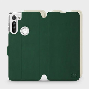 Phone Case Motorola Moto G8 - Design Green with Platinum