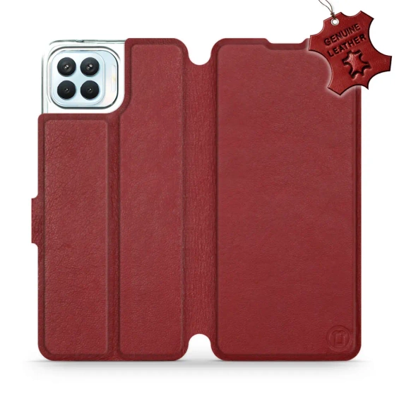 Phone Case OPPO Reno 4 Lite - Design Dark Red Leather