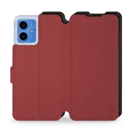 Phone Case Motorola Moto G14 - Design Dark Red with Black