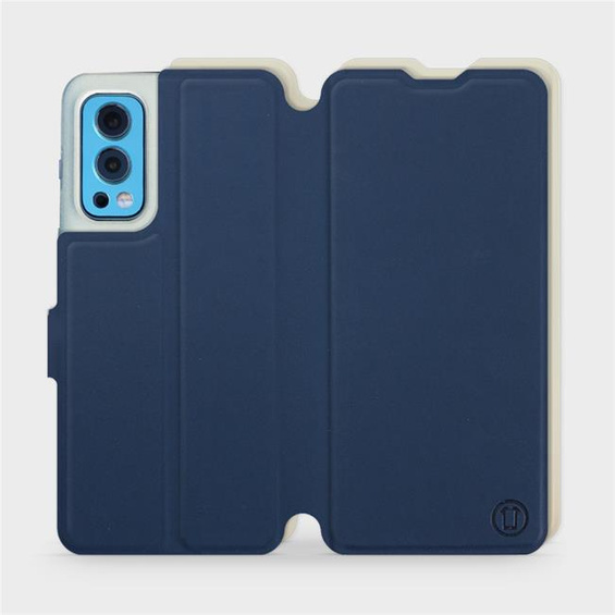 Hülle für OnePlus Nord 2 5G - Farbe Marineblau mit Platin