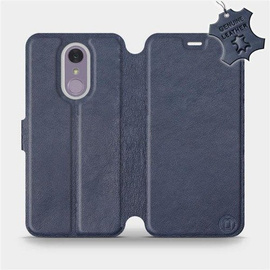 Phone Case LG Q7 - Design Blue Leather