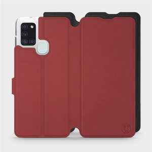Phone Case Samsung Galaxy A21S - Design Dark Red with Black