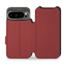 Phone Case Google Pixel 9 Pro - Design Dark Red with Black