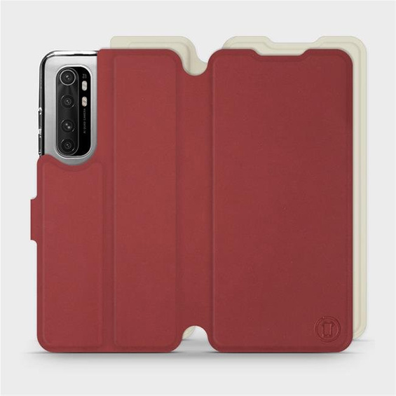 Phone Case Xiaomi Mi Note 10 Lite - Design Dark Red with Platinum