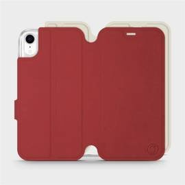 Phone Case Apple iPhone XR - Design Dark Red with Platinum