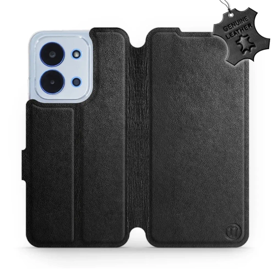 Phone Case Xiaomi Redmi 15C - Design Black Leather