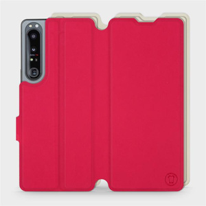 Etui Soft Touch do Sony Xperia 1 IV - wzór Żywa czerwień z platyną